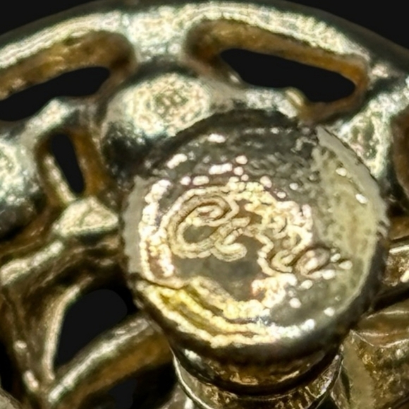 Mint Vintage 1950s Coro Craft Blue Rhinestone Faux Pearl Screw Back Earrings - Picture 6 of 13